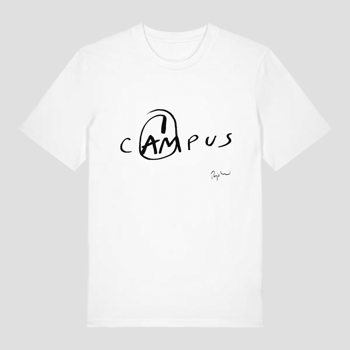 Tricou I am Campus alb