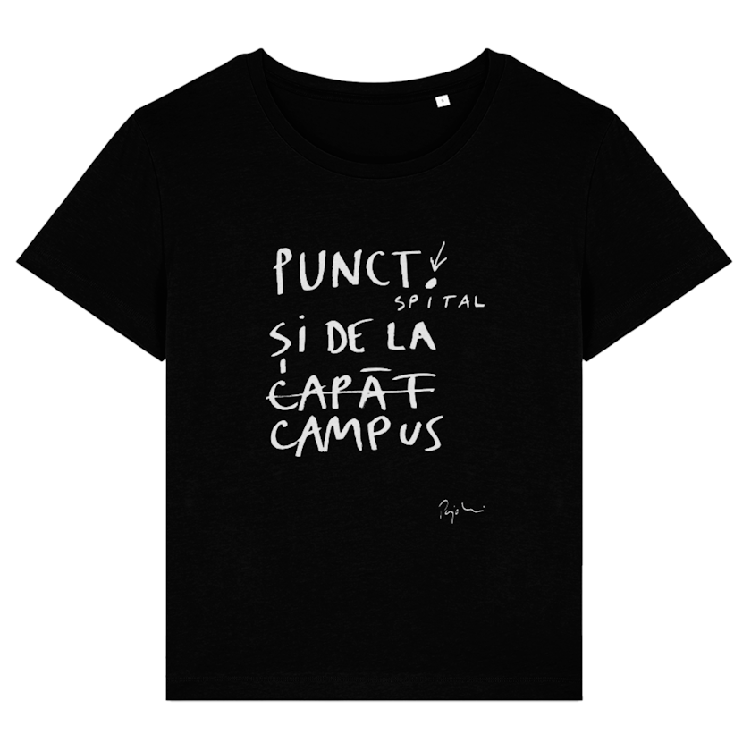 Punct si de la Campus Tricou negru damă
