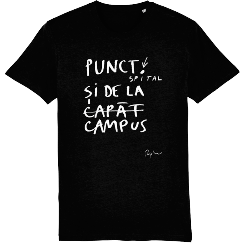 Punct si de la Campus Tricou negru bărbătesc