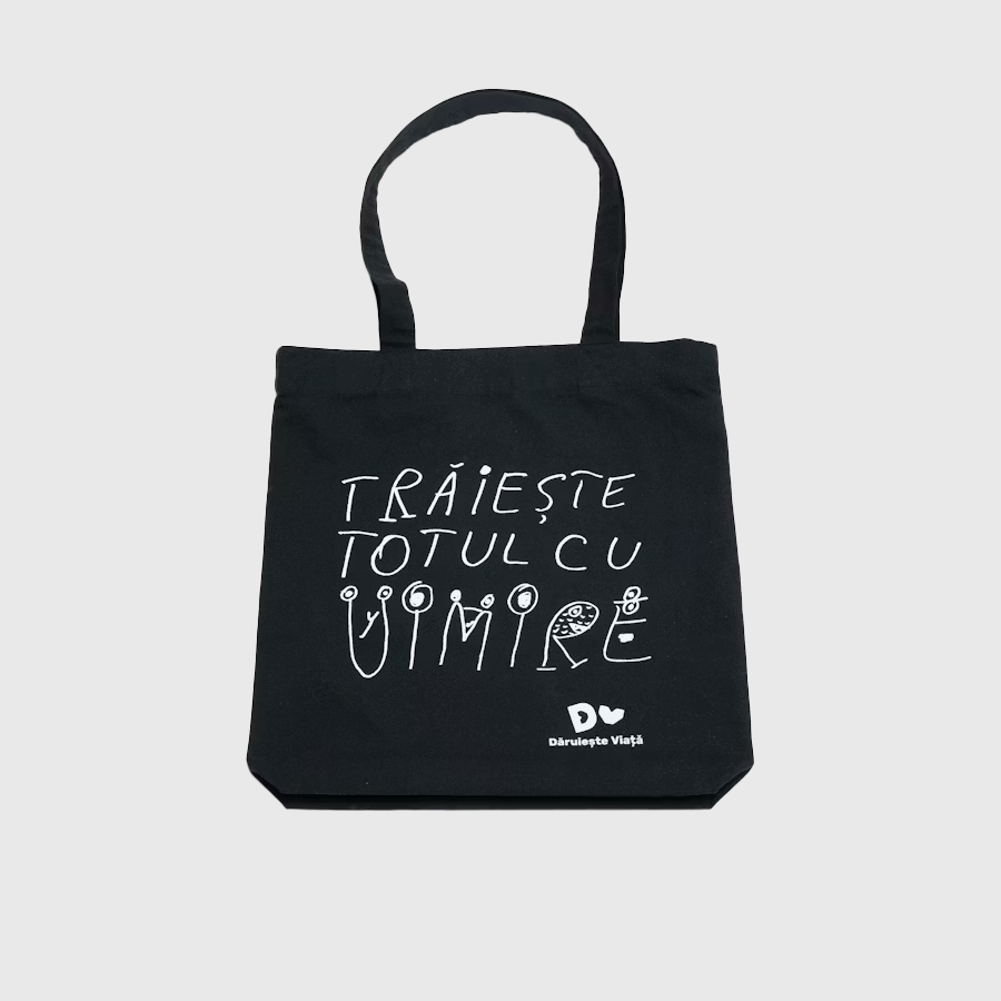 Tote bag Trăiește totul cu uimire
