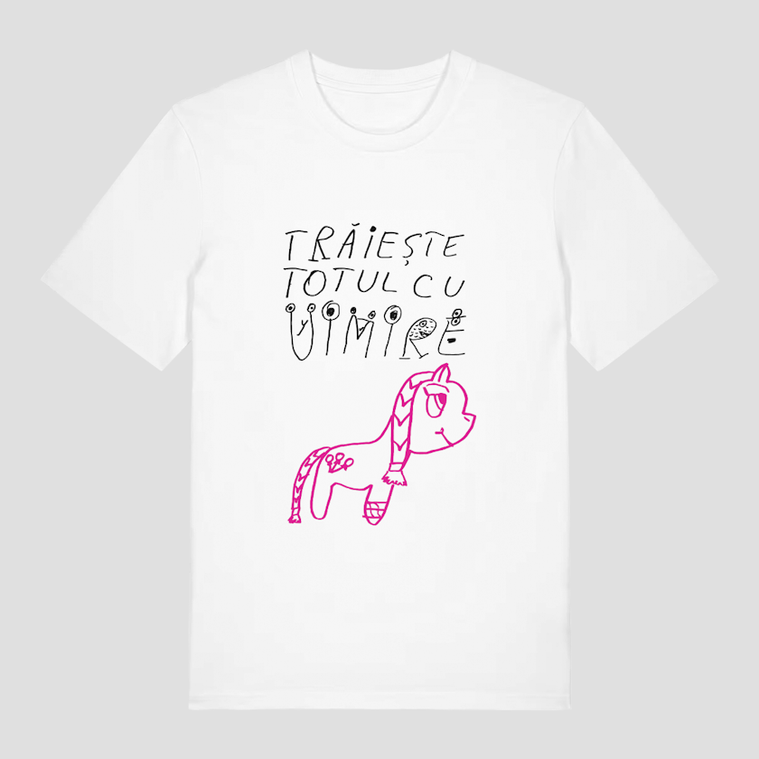 Trăiește totul cu uimire (Live everything in wonder) - white